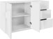 Sideboard >Piacenza< in Weiß-Hochglanz - 140x86x44cm (BxHxT)