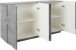 Sideboard >Piacenza< in Beton Nachbildung - 162,5x86x44cm (BxHxT)