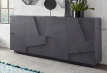 Sideboard >Piacenza< in Schiefer Nachbildung - 162,5x86x44cm (BxHxT)
