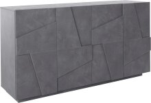 Sideboard >Piacenza< in Schiefer Nachbildung - 162,5x86x44cm (BxHxT)