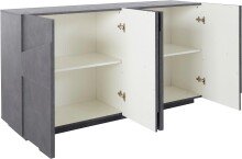 Sideboard >Piacenza< in Schiefer Nachbildung - 162,5x86x44cm (BxHxT)