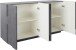 Sideboard >Piacenza< in Schiefer Nachbildung - 162,5x86x44cm (BxHxT)