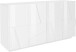 Sideboard >Piacenza< in Weiß-Hochglanz - 162,5x86x44cm (BxHxT)