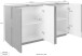 Sideboard >Piacenza< in Weiß-Hochglanz - 162,5x86x44cm (BxHxT)