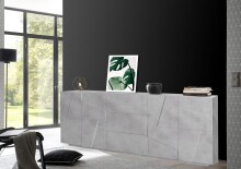 Sideboard >Piacenza< Beton oder Schiefer oder Weiß-Hochglanz