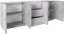 Sideboard >Piacenza< Beton oder Schiefer oder Weiß-Hochglanz