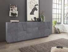 Sideboard >Piacenza< Beton oder Schiefer oder Weiß-Hochglanz