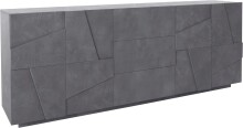 Sideboard >Piacenza< Beton oder Schiefer oder Weiß-Hochglanz