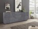 Sideboard >Piacenza< Beton oder Schiefer oder Weiß-Hochglanz