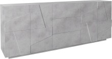 Sideboard >Piacenza< in Beton Nachbildung - 220x86x44cm (BxHxT)