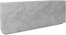 Sideboard >Piacenza< in Beton Nachbildung - 220x86x44cm (BxHxT)