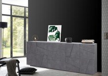 Sideboard >Piacenza< in Schiefer Nachbildung - 224x86x44cm (BxHxT)