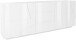 Sideboard >Piacenza< in Weiß-Hochglanz - 224x86x44cm (BxHxT)