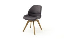 Esszimmerstuhl >Elassona< (2-er Set) in Anthrazit - 52x85x65 (BxHxT)