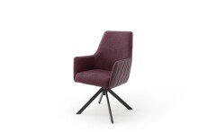 Esszimmerstuhl >Serifos< (2-er Set) in Rot Merlot...