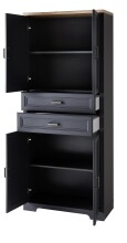 Aktenschrank >Jasmin< in Graphit - 86x204x38cm (BxHxT)