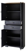 Aktenschrank >Jasmin< in Graphit - 86x204x38cm (BxHxT)
