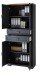 Aktenschrank >Jasmin< in Graphit - 86x204x38cm (BxHxT)
