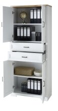 Aktenschrank >Jasmin< in Pinie hell - 86x204x38cm (BxHxT)