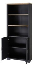 Aktenschrank >Jasmin< in Graphit - 86x204x38cm (BxHxT)