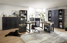 Aktenschrank >Jasmin< in Graphit - 86x204x38cm (BxHxT)