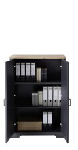 Aktenschrank >Jasmin< in Graphit - 86x127x38cm (BxHxT)