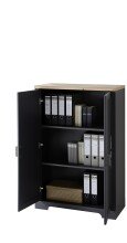Aktenschrank >Jasmin< in Graphit - 86x127x38cm (BxHxT)