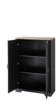 Aktenschrank >Jasmin< in Graphit - 86x127x38cm (BxHxT)
