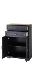 Aktenschrank >Jasmin< in Graphit - 86x127x38cm (BxHxT)