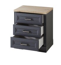 Rollcontainer >Jasmin< in Graphit - 54x62x39cm (BxHxT)