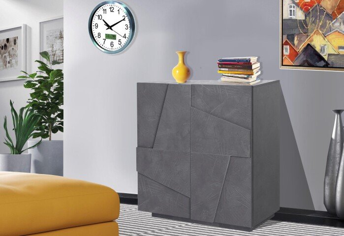 Sideboard >Piacenza< in Schiefer Nachbildung - 81x86x44cm (BxHxT)