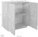 Sideboard >Piacenza< in Weiß-Hochglanz - 81x86x44cm (BxHxT)
