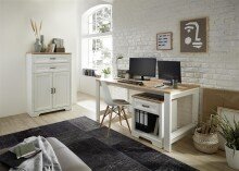 Schreibtisch >Jasmin< in Pinie hell - 160x76x80cm (BxHxT)