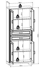 Regal-Set >Jasmin< in Pinie hell - 172x204x38cm (BxHxT)