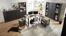Regal-Set >Jasmin< in Graphit - 258x204x38cm (BxHxT)