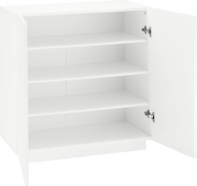Schuhschrank >Viterbo< in Schiefer Nachbildung oder Weiß-Hochglanz