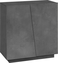 Schuhschrank >Viterbo< in Schiefer Nachbildung - 79,2x86x38cm (BxHxT)