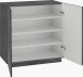 Schuhschrank >Viterbo< in Schiefer Nachbildung - 79,2x86x38cm (BxHxT)