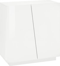 Schuhschrank >Viterbo< in Weiß-Hochglanz - 79,2x86x38cm (BxHxT)
