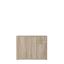 Kommode >Tembi< in Sonoma Eiche - 108,8x111,1x34,8cm (BxHxT)