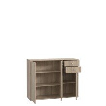 Kommode >Tembi< in Sonoma Eiche - 108,8x111,1x34,8cm (BxHxT)