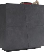 Highboard >Viterbo< in Schiefer Nachbildung oder Weiß-Hochglanz