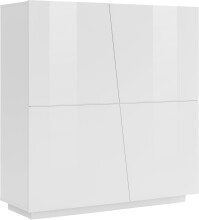Highboard >Viterbo< in Schiefer Nachbildung oder Weiß-Hochglanz