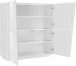 Highboard >Viterbo< in Schiefer Nachbildung oder Weiß-Hochglanz