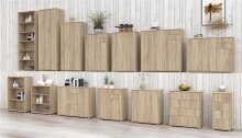Kommode >Tembi< in Sonoma Eiche - 73,7x111,1x34,8cm (BxHxT)