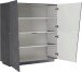 Highboard >Viterbo< in Schiefer Nachbildung - 120x126x43cm (BxHxT)