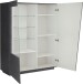 Vitrine >Viterbo< in Schiefer Nachbildung - 120x146x43cm (BxHxT)