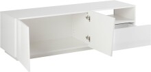 TV-Board >Viterbo< in Weiß-Hochglanz - 150x46x43cm (BxHxT)