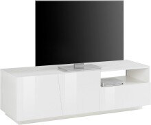 TV-Board >Viterbo< in Weiß-Hochglanz - 150x46x43cm (BxHxT)
