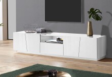 TV-Board >Viterbo< in Schiefer Nachbildung oder Weiß-Hochglanz